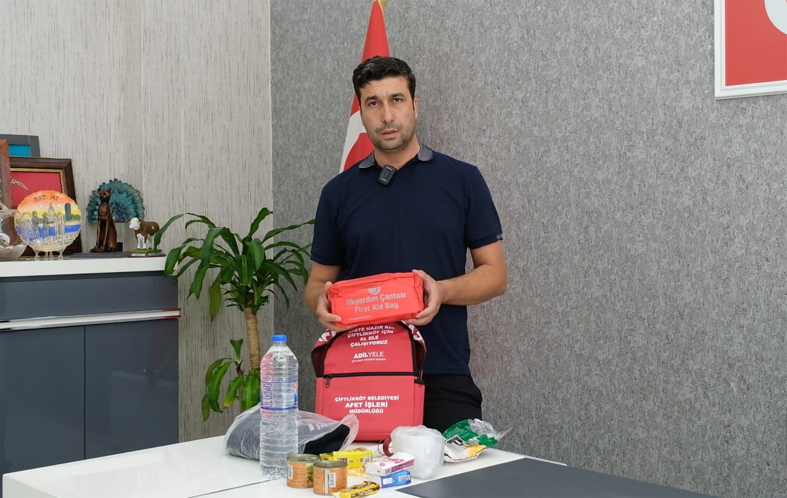 ÇİFTLİKKÖY BELEDİYESİ’NDE HER BİRİME AFET ÇANTASI ÇİFTLİKKÖY BELEDİYESİ’NDE HER BİRİME AFET ÇANTASI