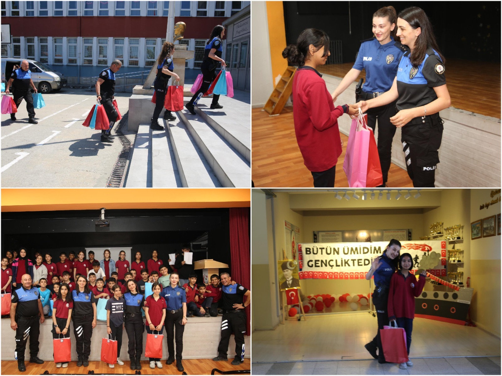 Polisten Bayramda Anlamlı Ziyaret: Çocuklara Hediye Sürprizi